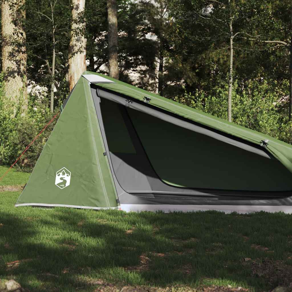 Tenda de campismo túnel para 1 pessoa impermeável verde