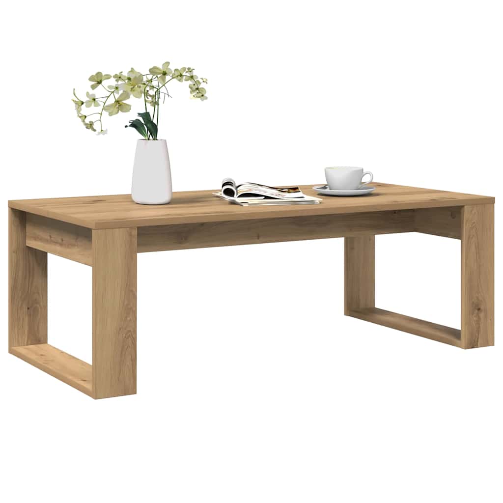 Mesa de centro 102x50x35 cm deriv. madeira carvalho artisiano