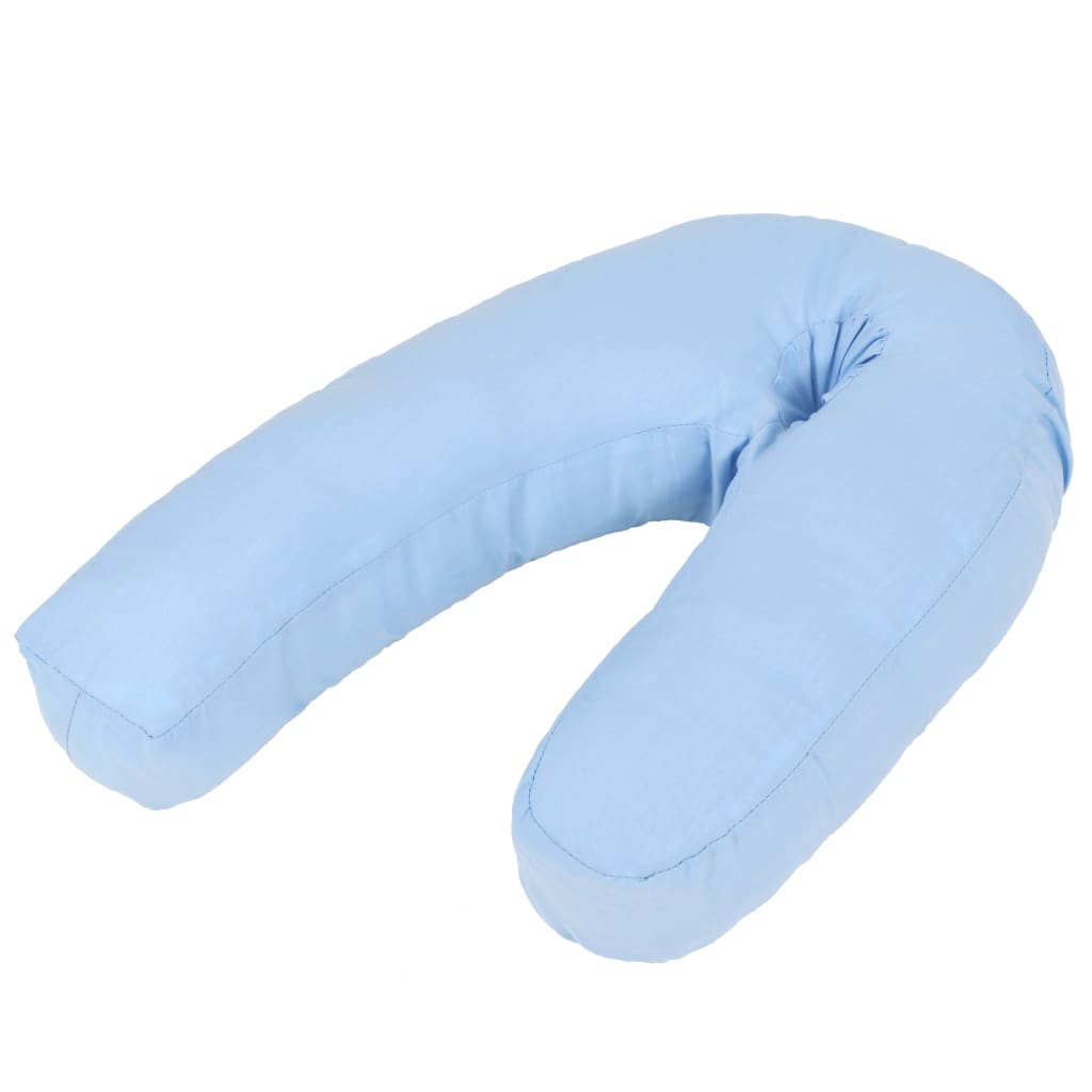 Almofada de gravidez em forma de j 54x(36-43) cm azul