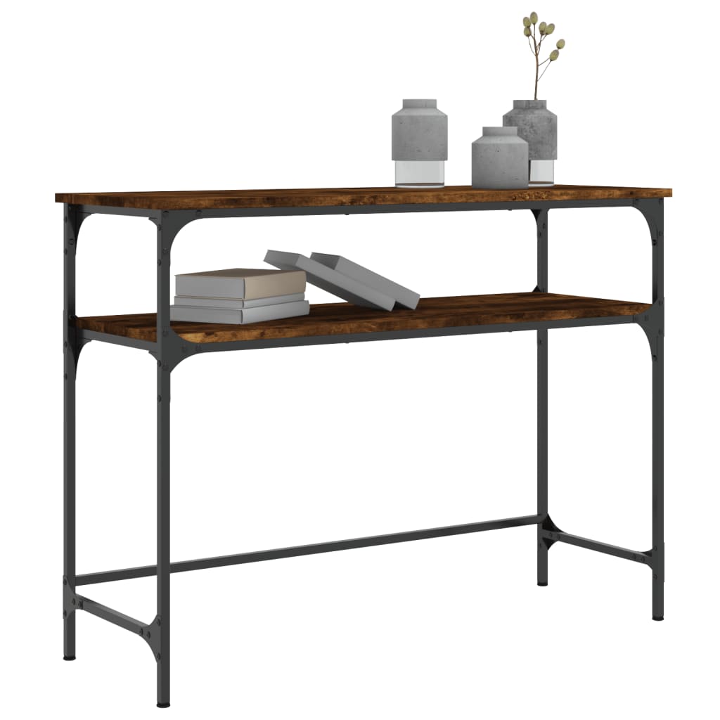 Mesa consola 100x35,5x75cm derivados de madeira carvalho fumado