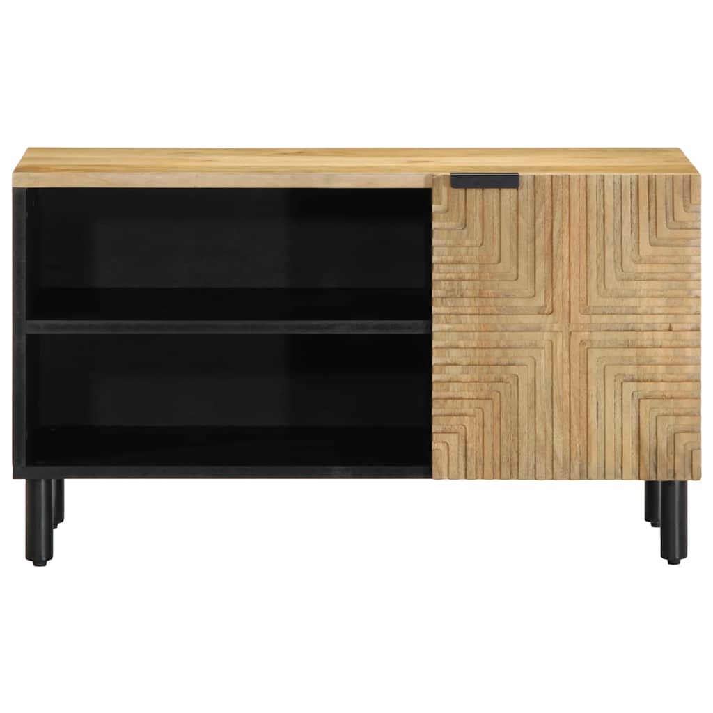 Móvel de TV 80x31,5x46 cm madeira de mangueira maciça castanho