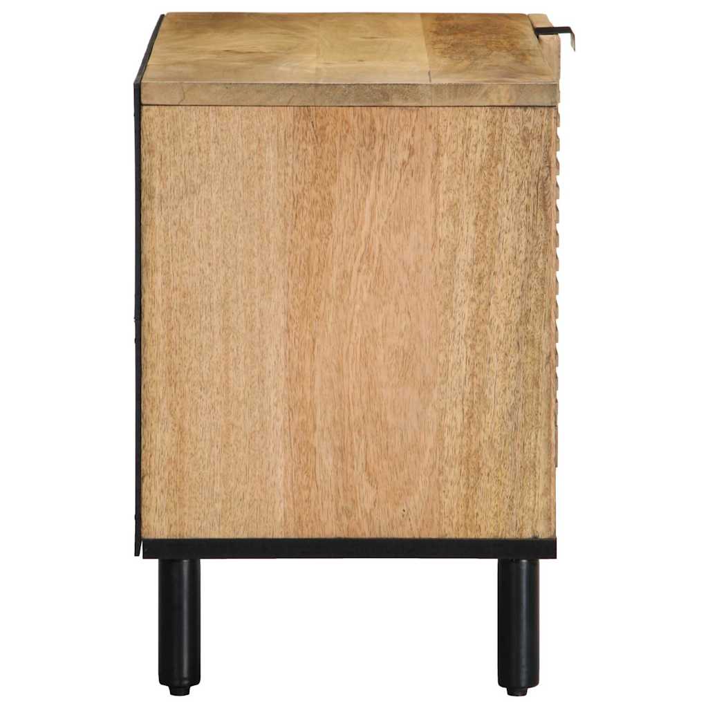 Móvel de TV 80x31,5x46 cm madeira de mangueira maciça castanho