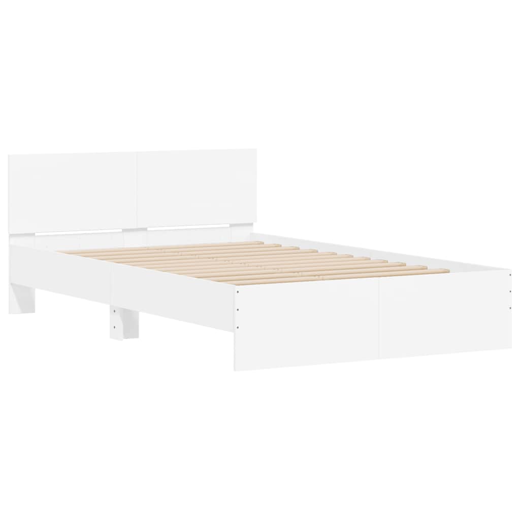 Estrutura de cama com cabeceira 120x200 cm branco