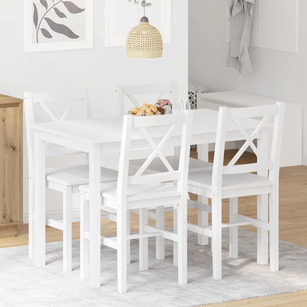 5 Pcs conjunto de jantar branco