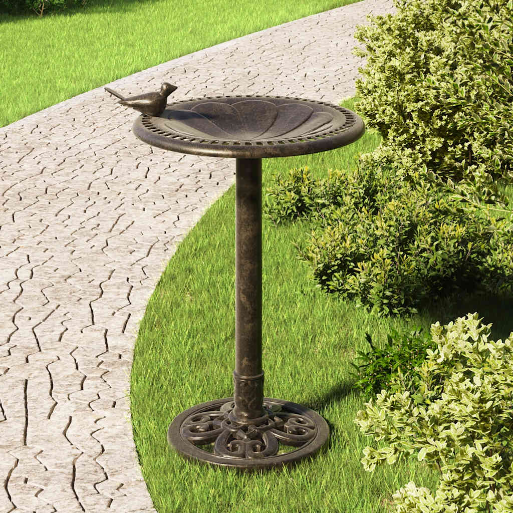 Banheira para pássaros de jardim plástico cor bronze