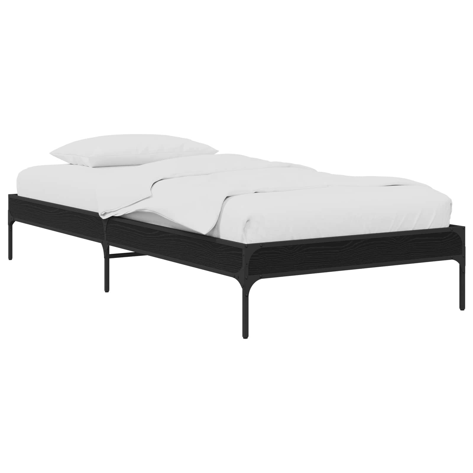Estrutura da cama carvalho preto 80 x 200 cm