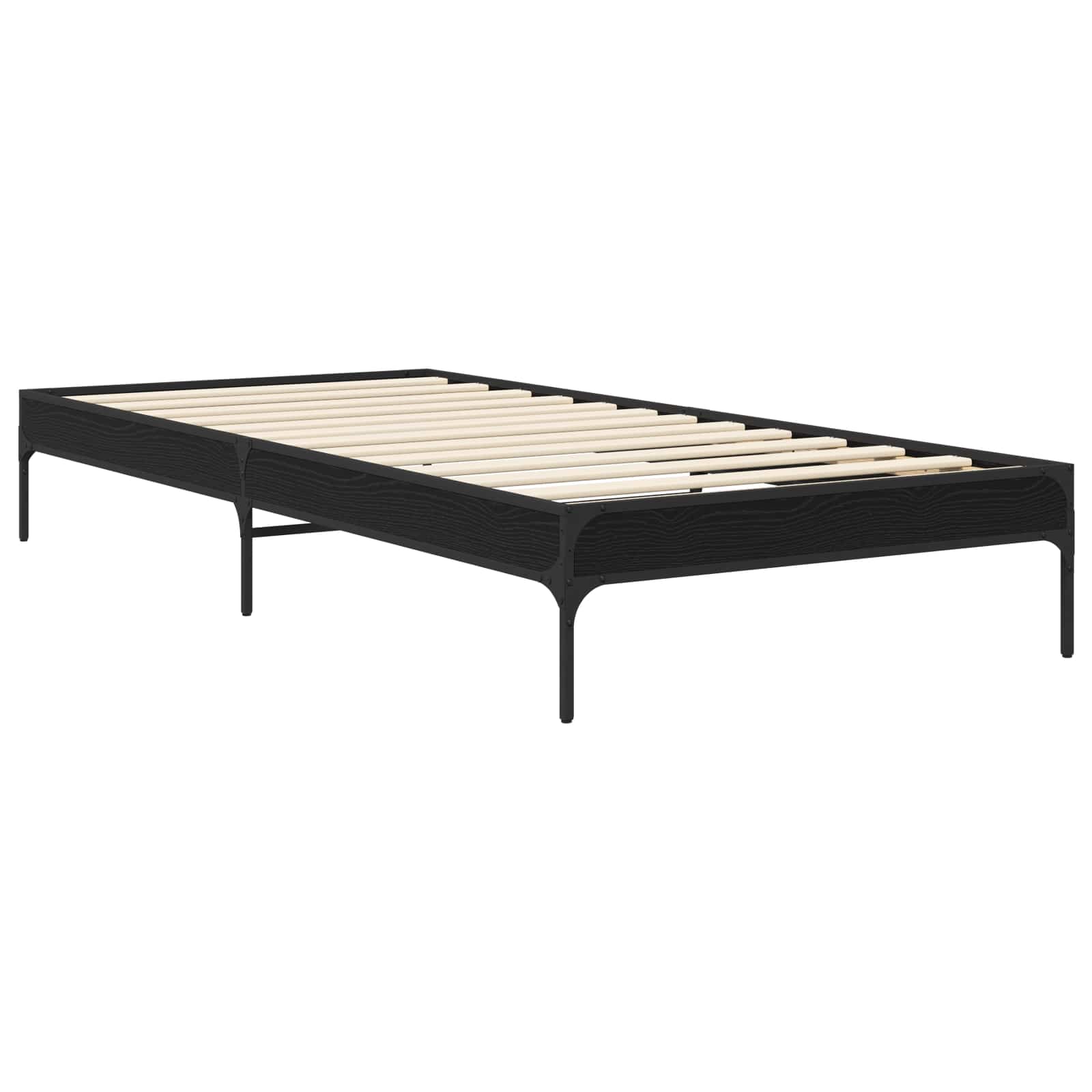 Estrutura da cama carvalho preto 80 x 200 cm