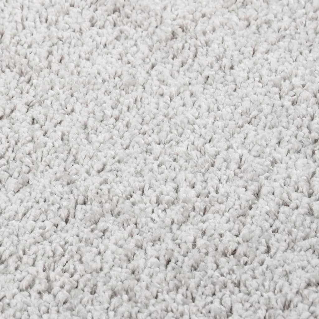 Tapete shaggy 160x230 cm antiderrapante cinzento-claro