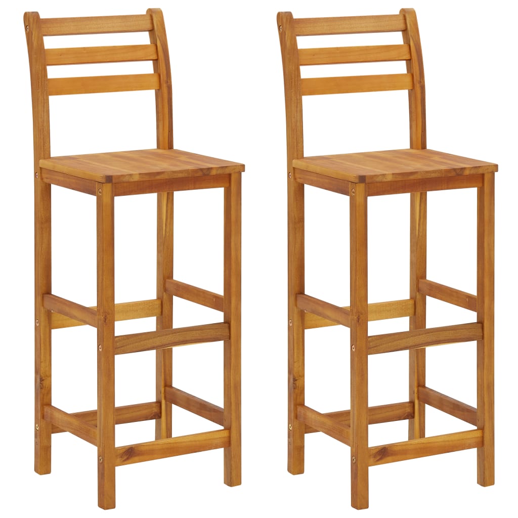 Conjunto de bar para jardim 3 pcs madeira de acácia maciça