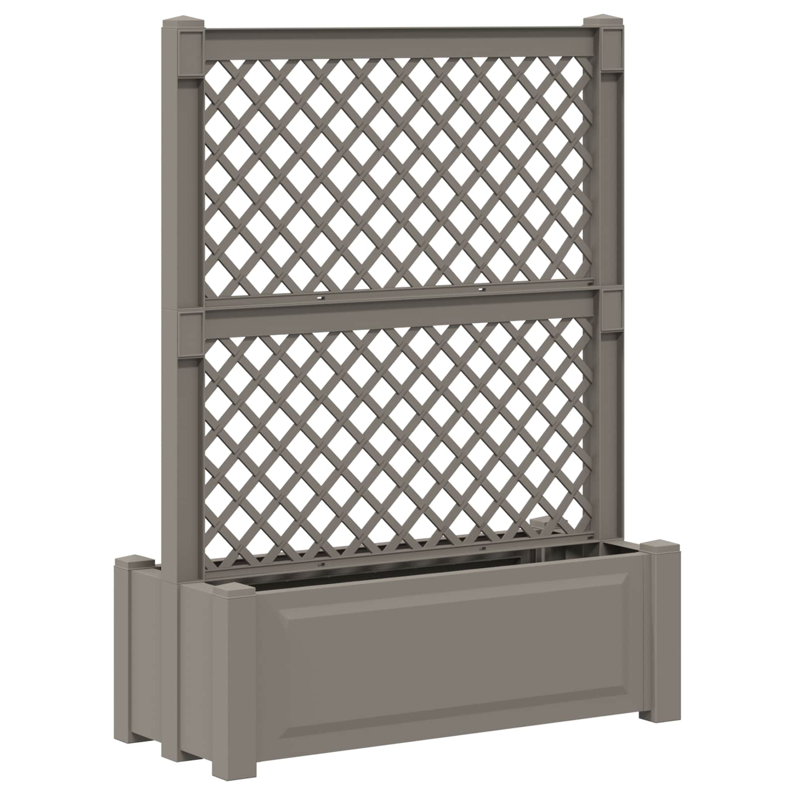 Grande vaso com treliça cinzento 99,5 x 43 x 133,5 PP