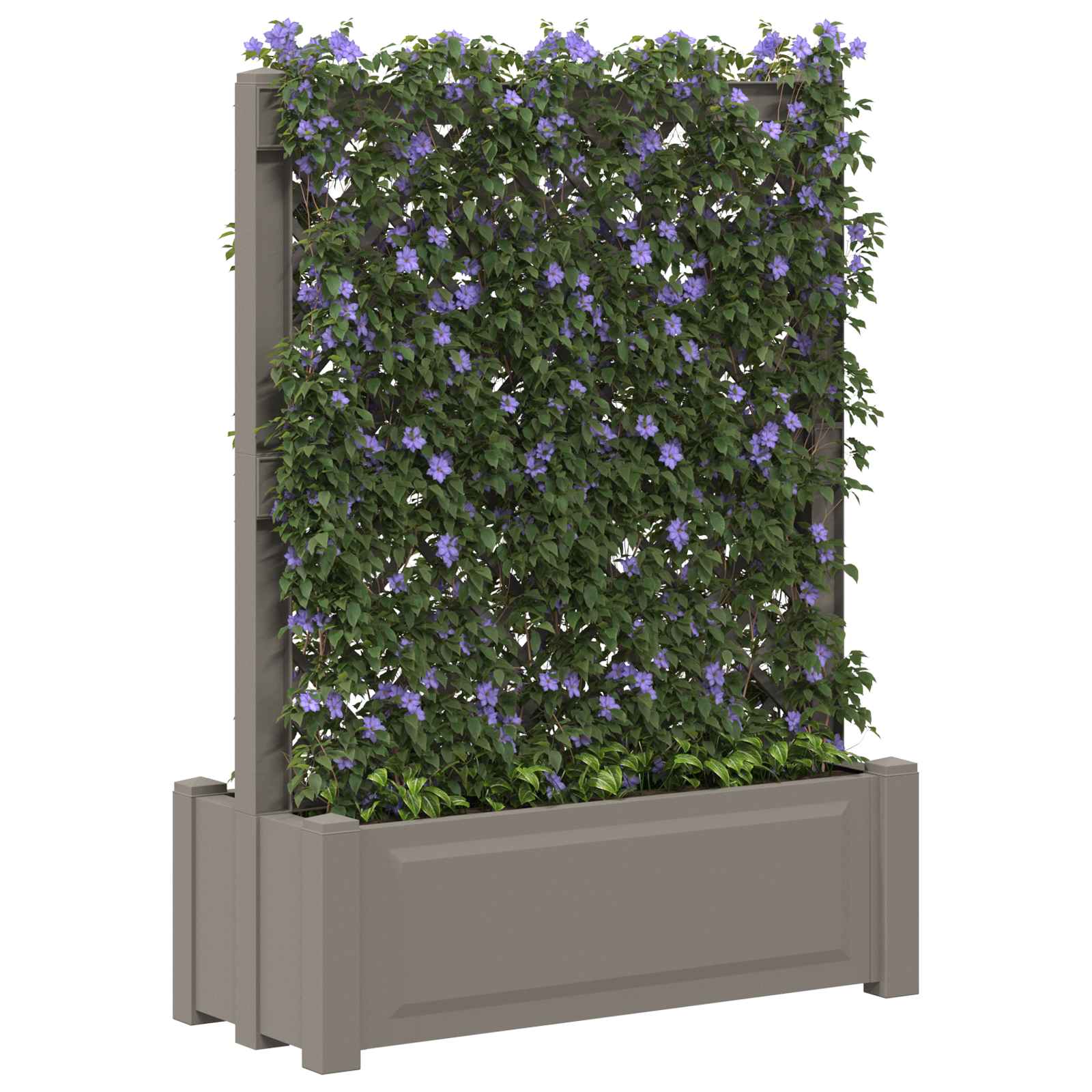Grande vaso com treliça cinzento 99,5 x 43 x 133,5 PP