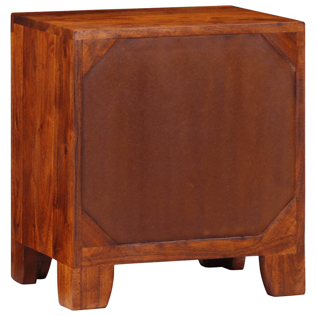 Armário de cabeceira 2 pcs 40x30x45 cm acácia de madeira maciça