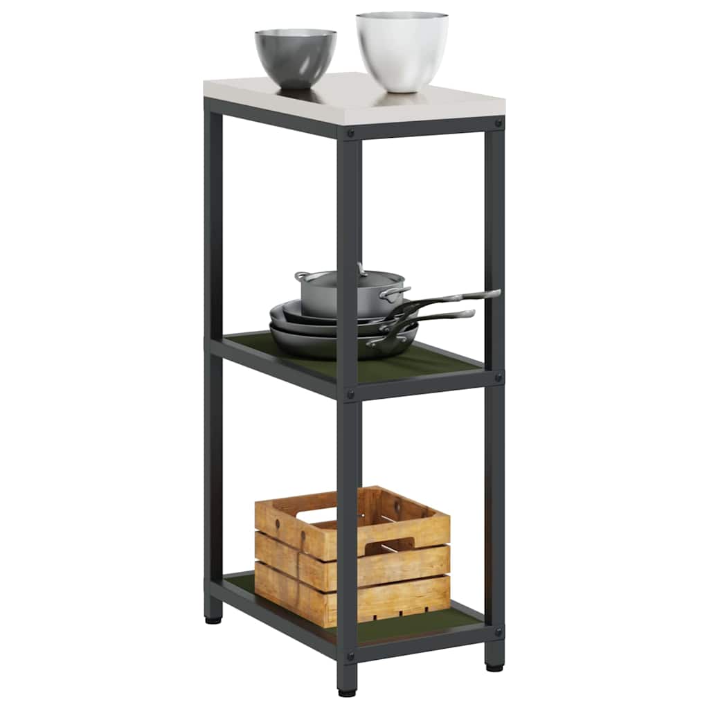 Estante de cozinha hattem verde-azeitona 30 x 50 x 92 cm aço