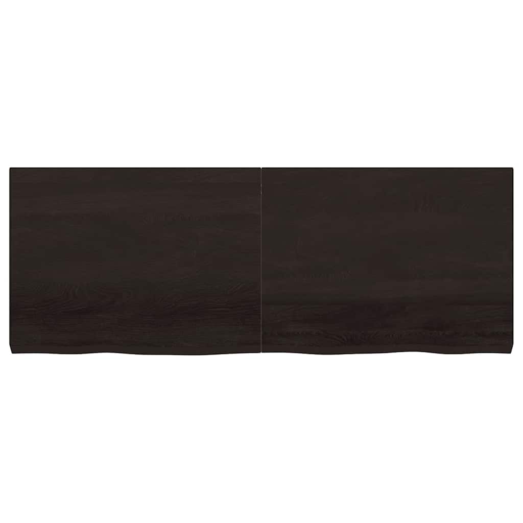 Bancada p/ wc 160x60x(2-6)cm madeira tratada maciça castanho