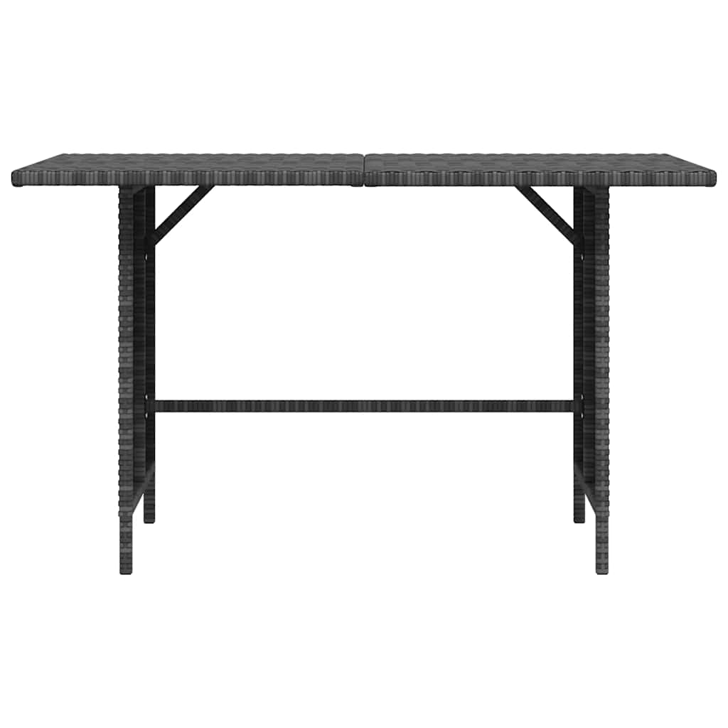 Mesa de jantar para jardim 110x70x65 cm vime PE cinzento