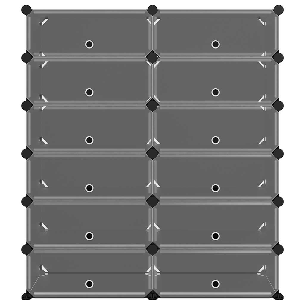 Sapateira 94,5x36,5x106 cm PP preto