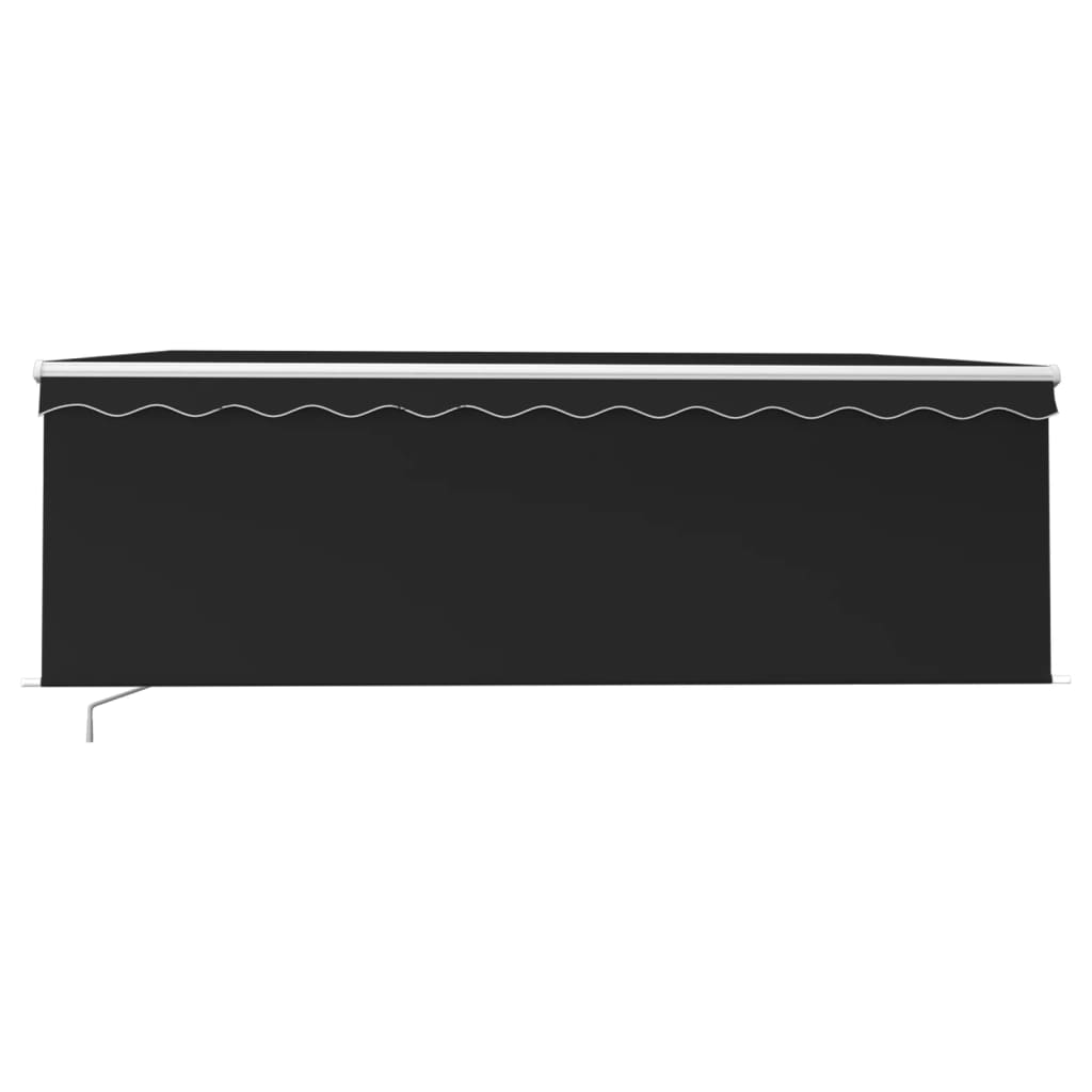 Toldo retrátil manual com estore e luzes LED 4x3 m antracite
