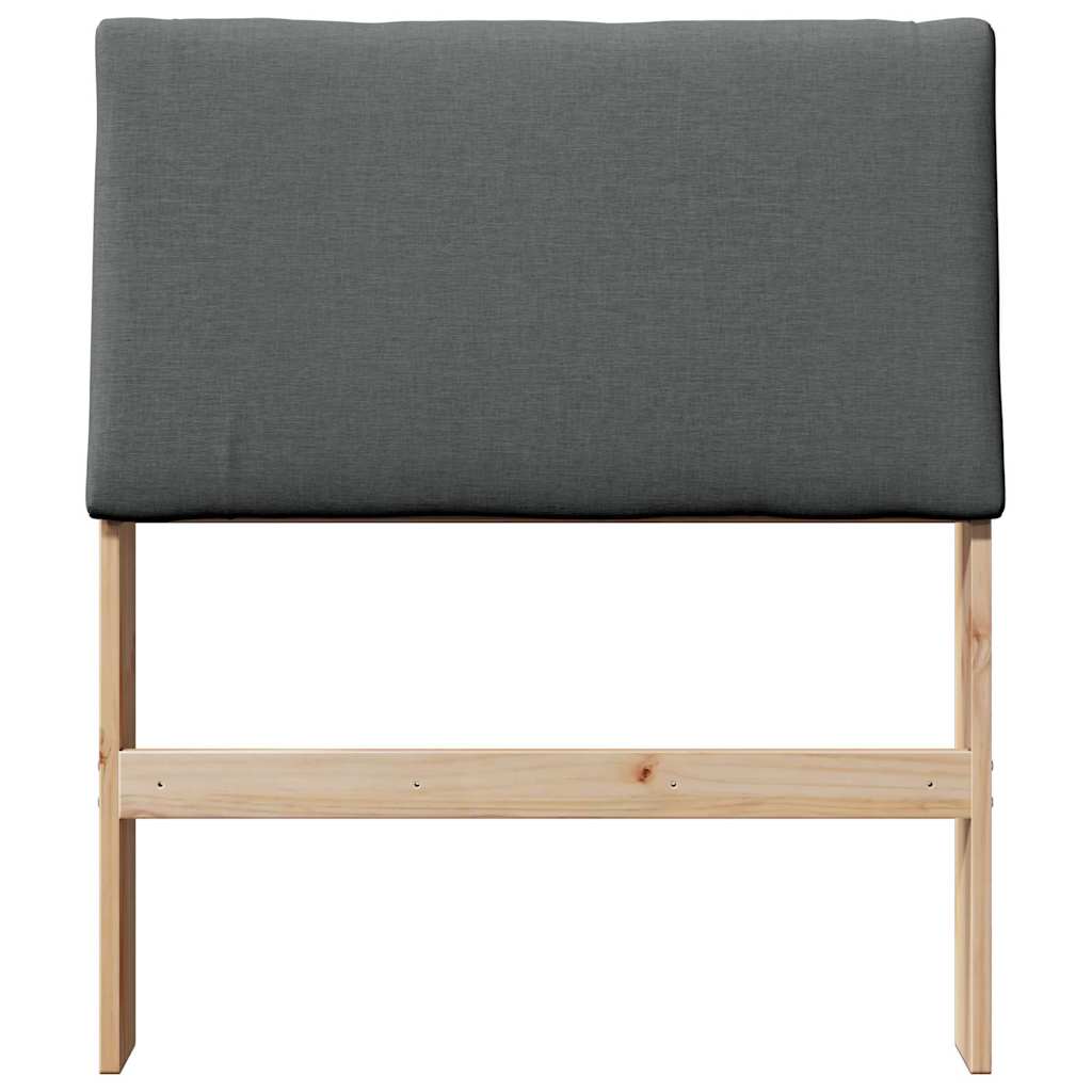 Cabeceira estofada cinza escuro 80 cm