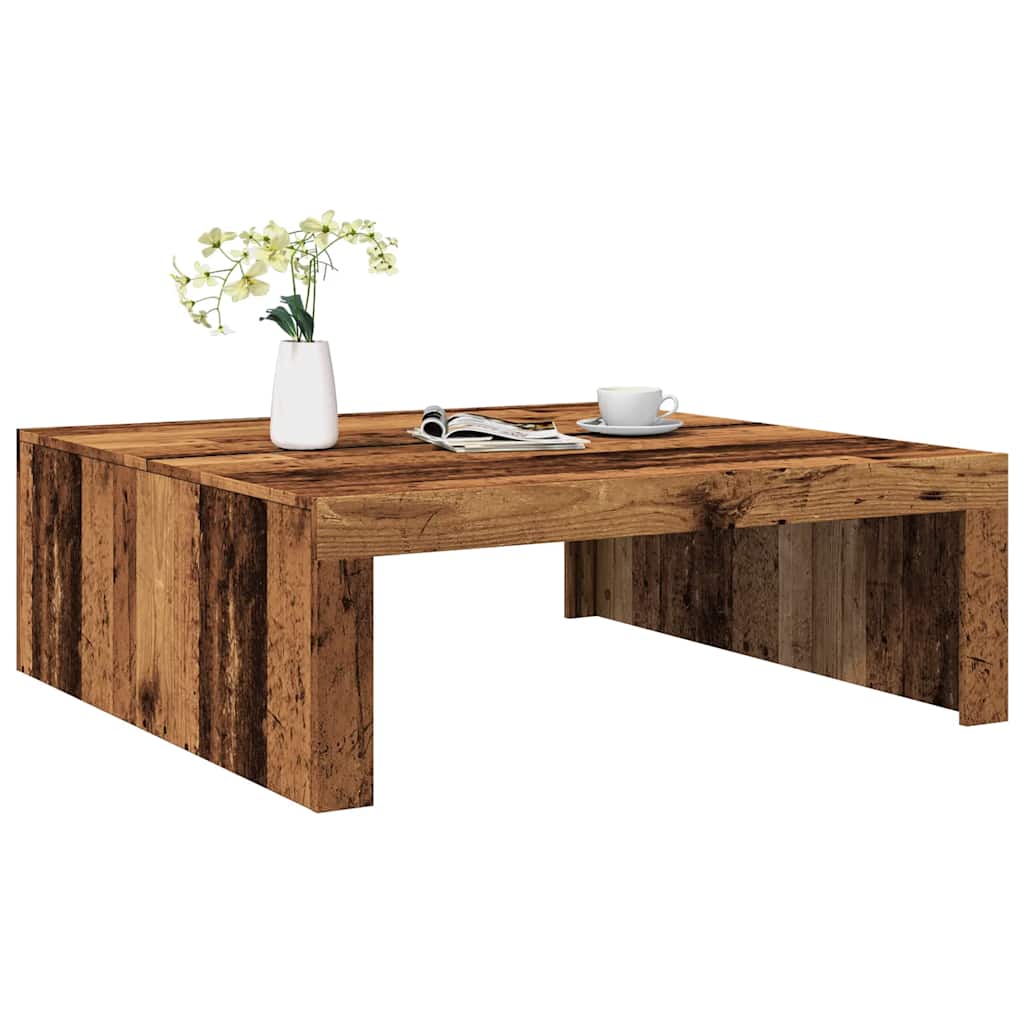 Mesa de centro 100x100x35 cm deriv. de madeira madeira velha