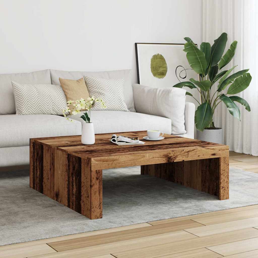 Mesa de centro 100x100x35 cm deriv. de madeira madeira velha
