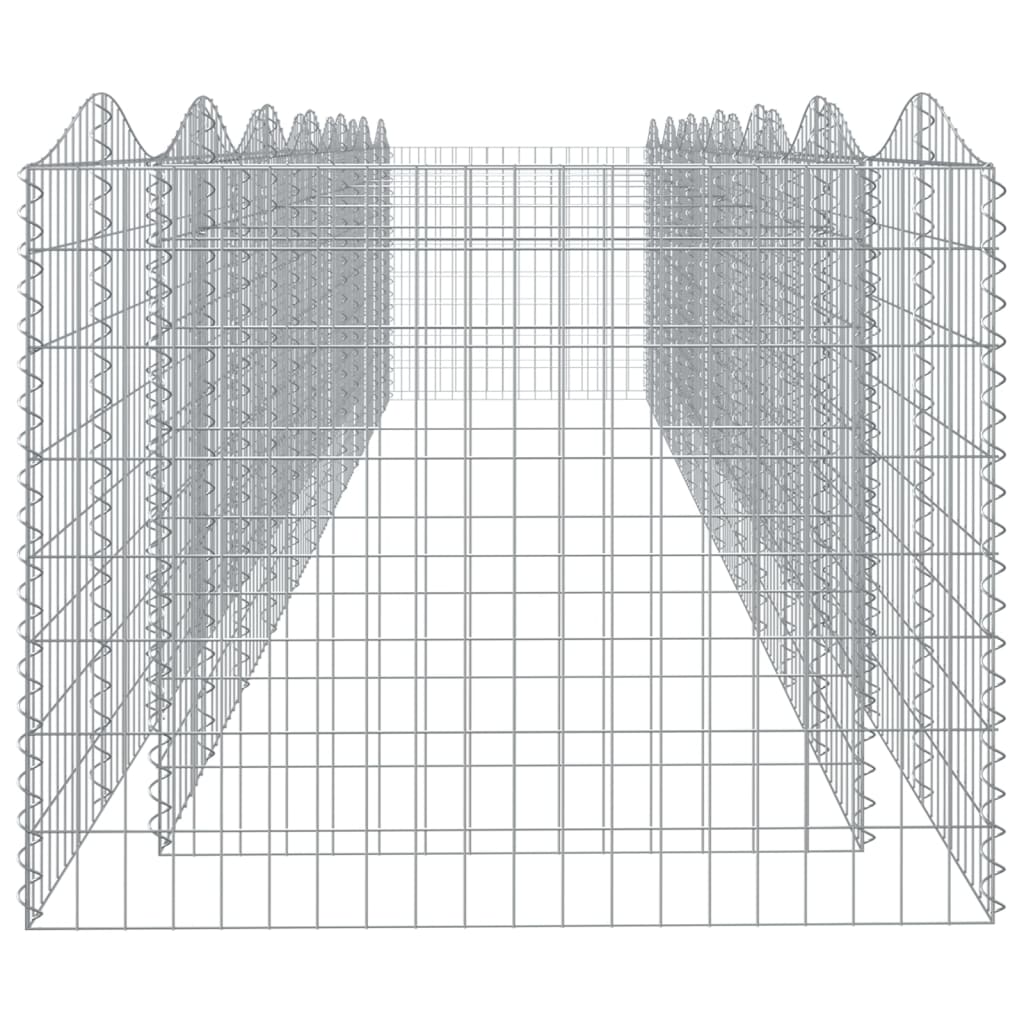 Canteiro elevado gabião arqueado 600x100x100 ferro galvanizado