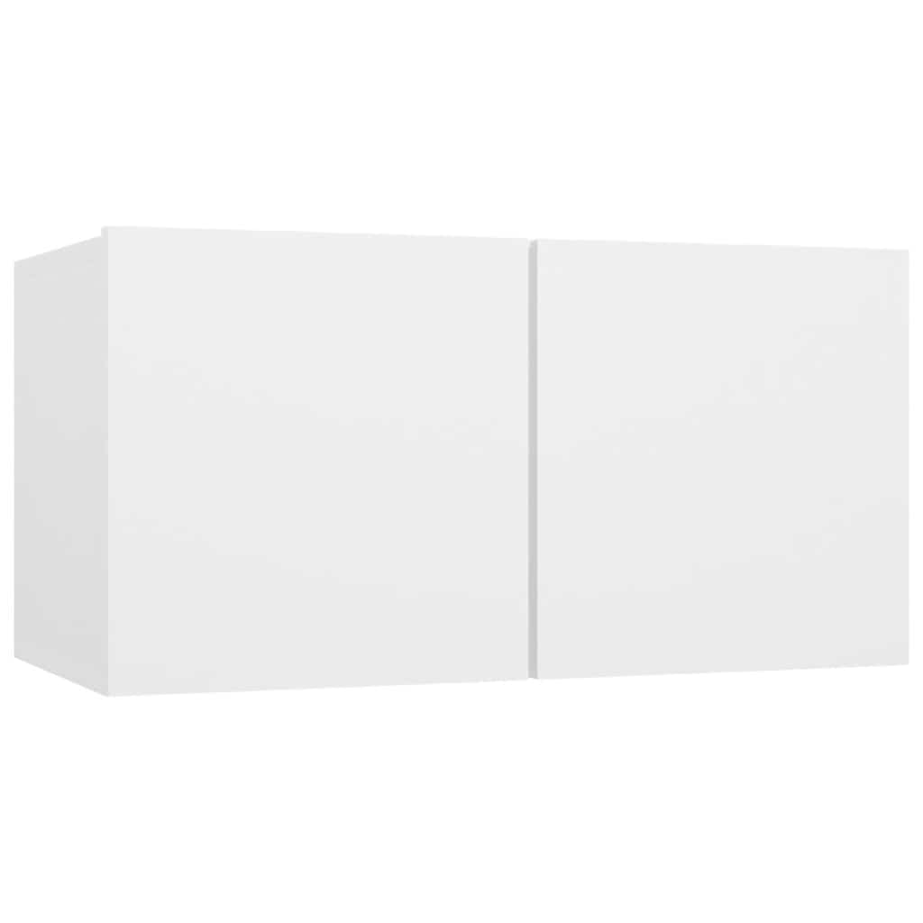 Móveis de TV para parede 2 pcs 60x30x30 cm branco