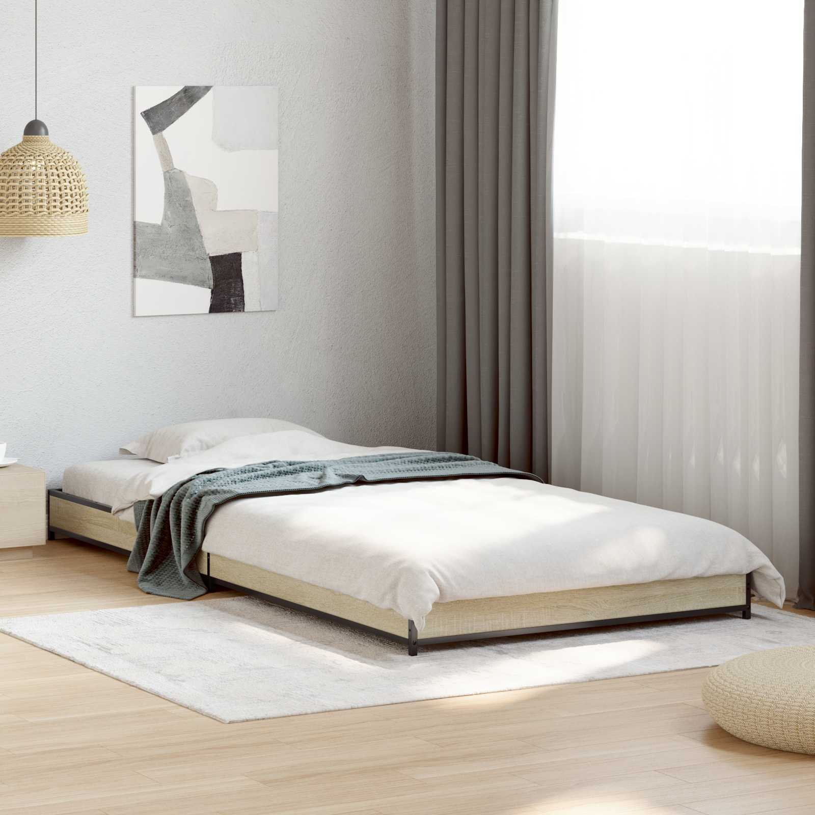 Estrutura da cama carvalho sonoma 80 x 200 cm
