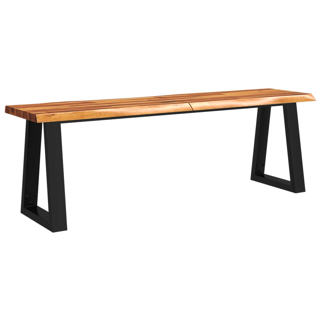 3 Pcs conjunto de jantar c/ bordas vivas acácia maciça
