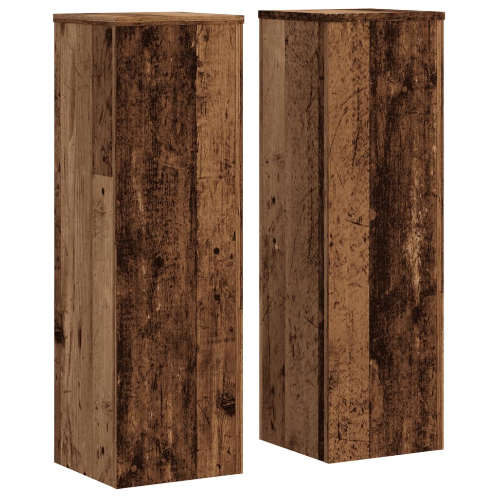 Suportes p/ plantas 2 pcs 25x25x80 cm derivados de madeira