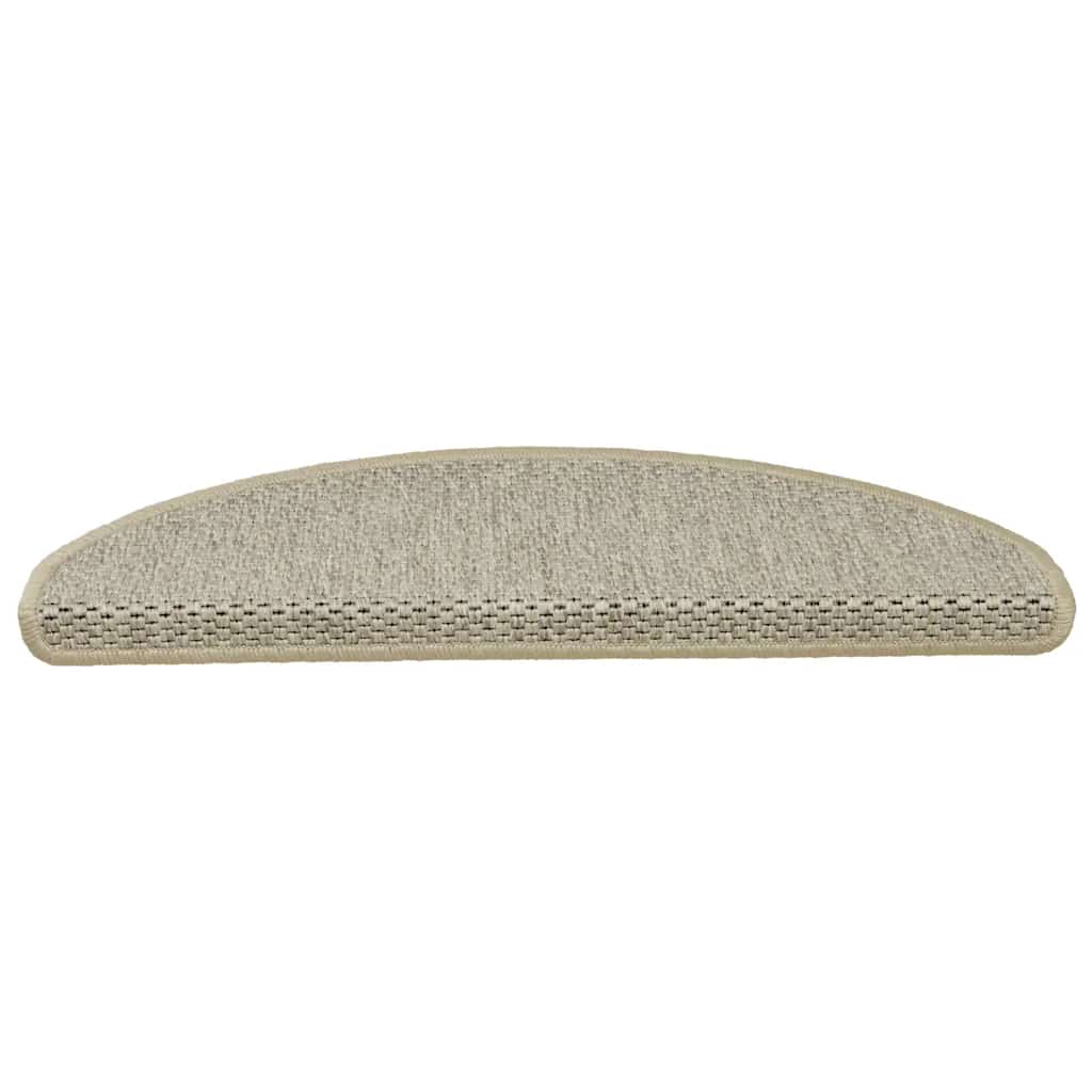 Tapetes escada adesivos aspeto sisal 15 pcs verde-claro