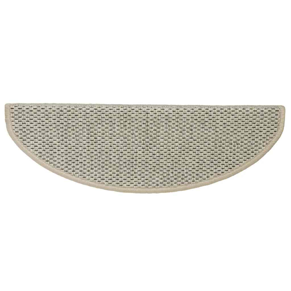 Tapetes escada adesivos aspeto sisal 15 pcs verde-claro