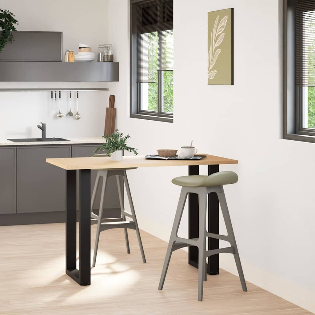 Pés de mesa de bar em forma de u, 2 peças, preto, 40x(90-91) cm, aço