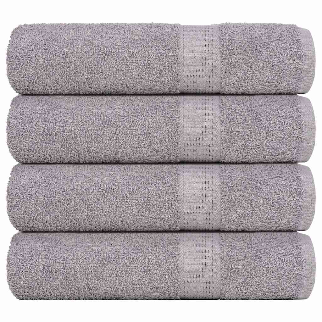 Toalhas de mãos frogn 4 pcs 50x100 cm 360 g/m² cinzento