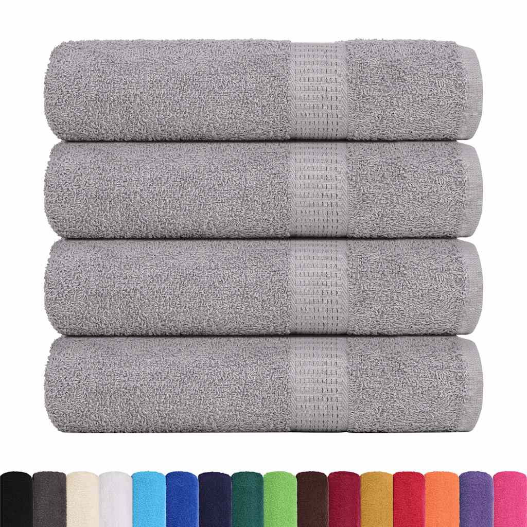 Toalhas de mãos frogn 4 pcs 50x100 cm 360 g/m² cinzento
