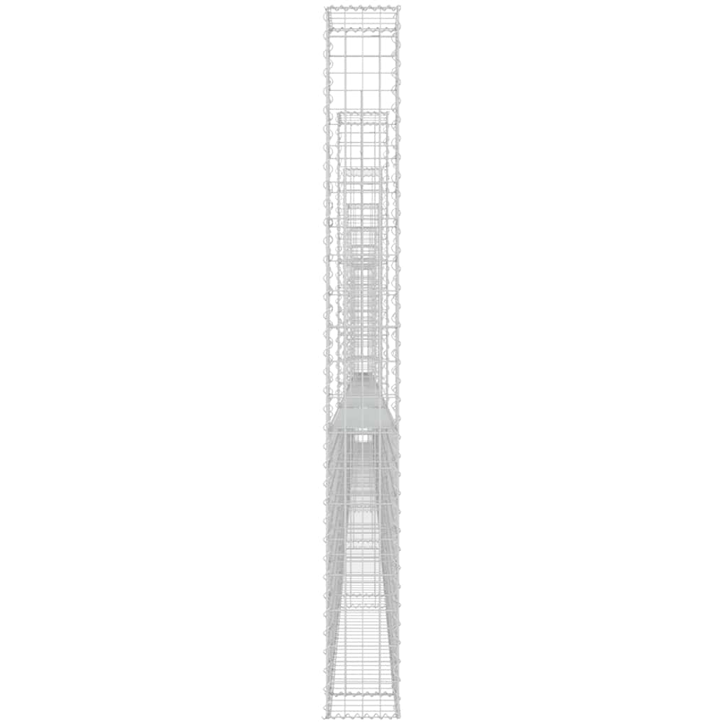 Cesto gabião em forma de u c/ 8 postes 860x20x200 cm ferro
