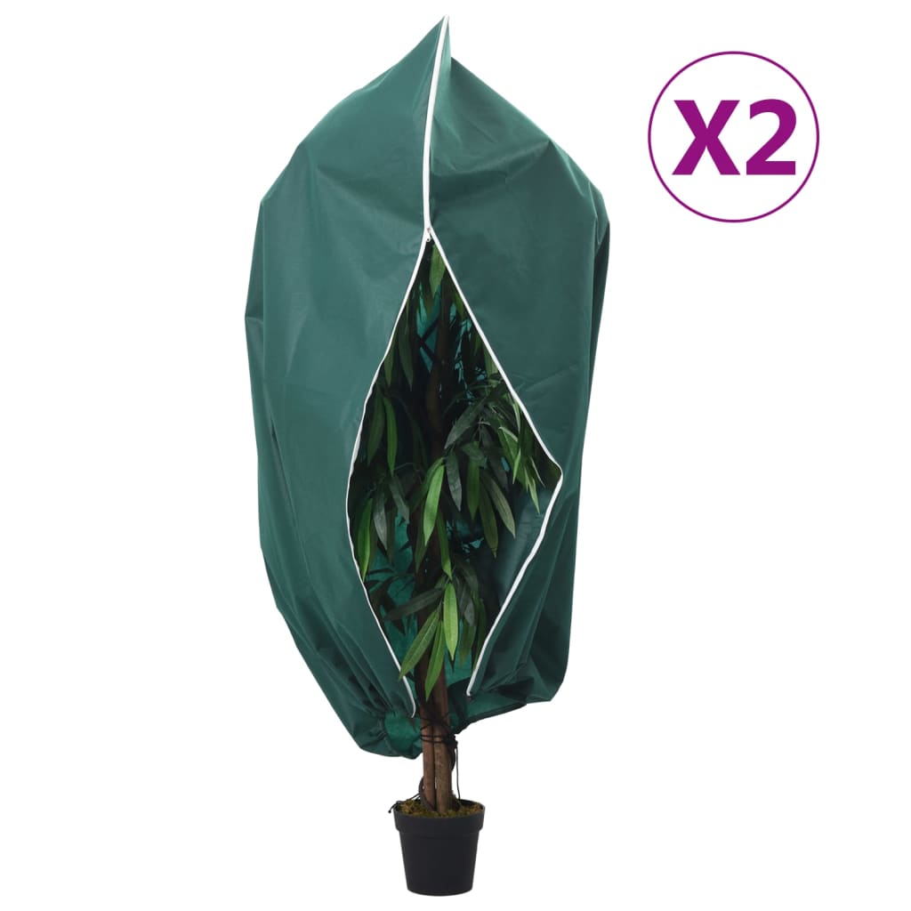 Coberturas para plantas com fecho 2 pcs 70 g/m² 2,36x2 m