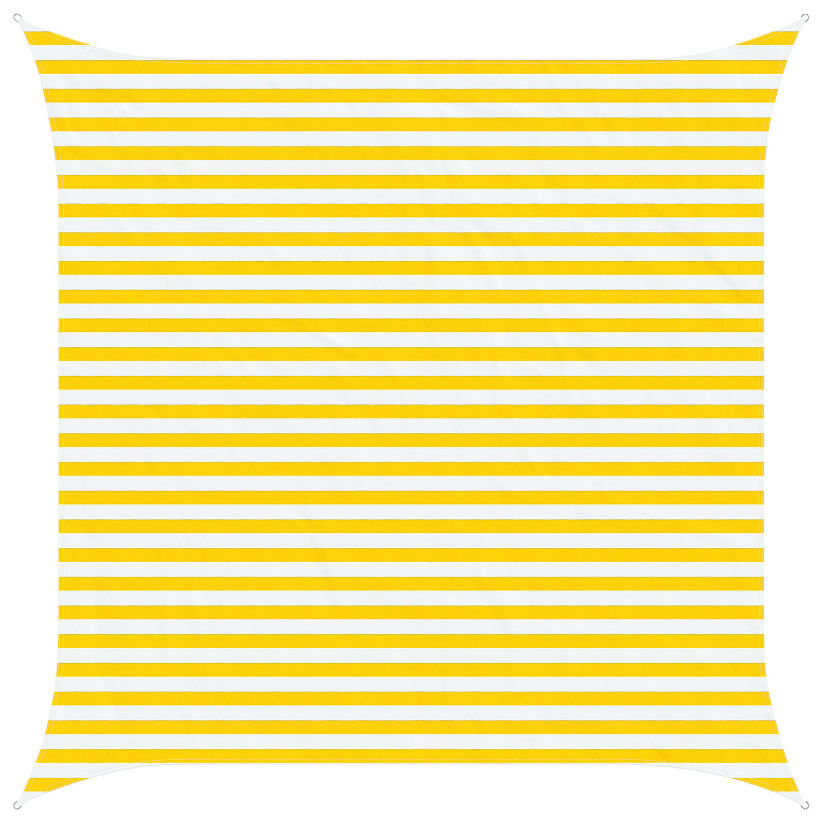 Vela de sombra solar amarelo e branco 3,6 x 3,6 m