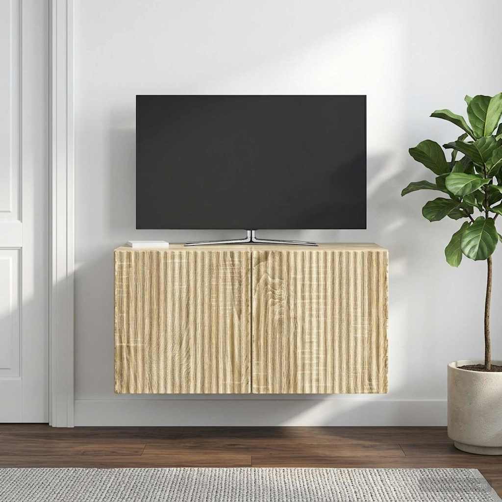 Gabinete de TV de parede carvalho sonoma 59,5 x 31 x 30 cm