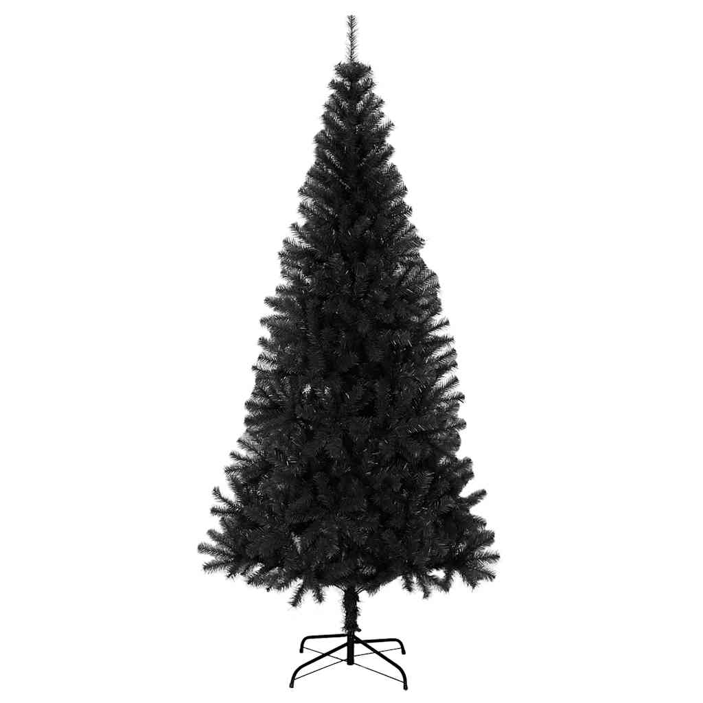 Árvore de natal artificial com suporte 240 cm PVC preto
