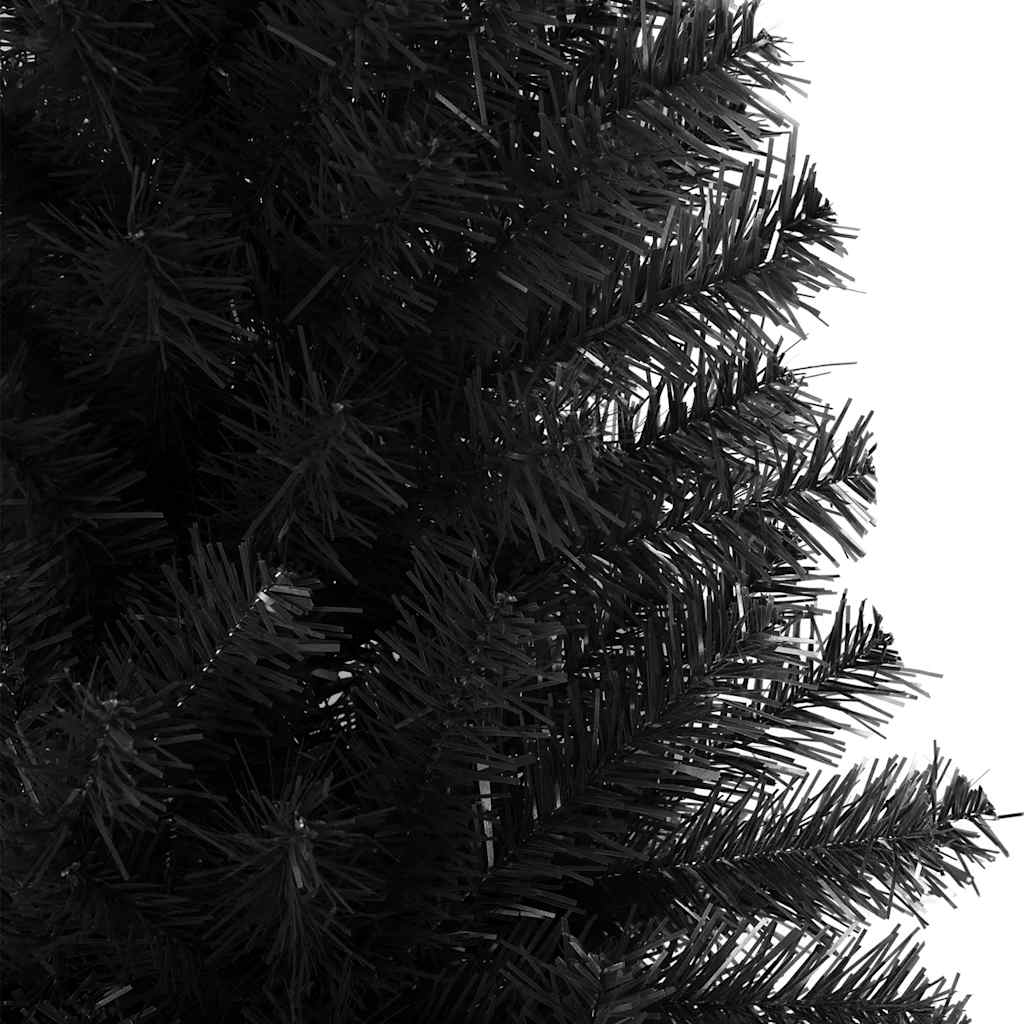 Árvore de natal artificial com suporte 240 cm PVC preto