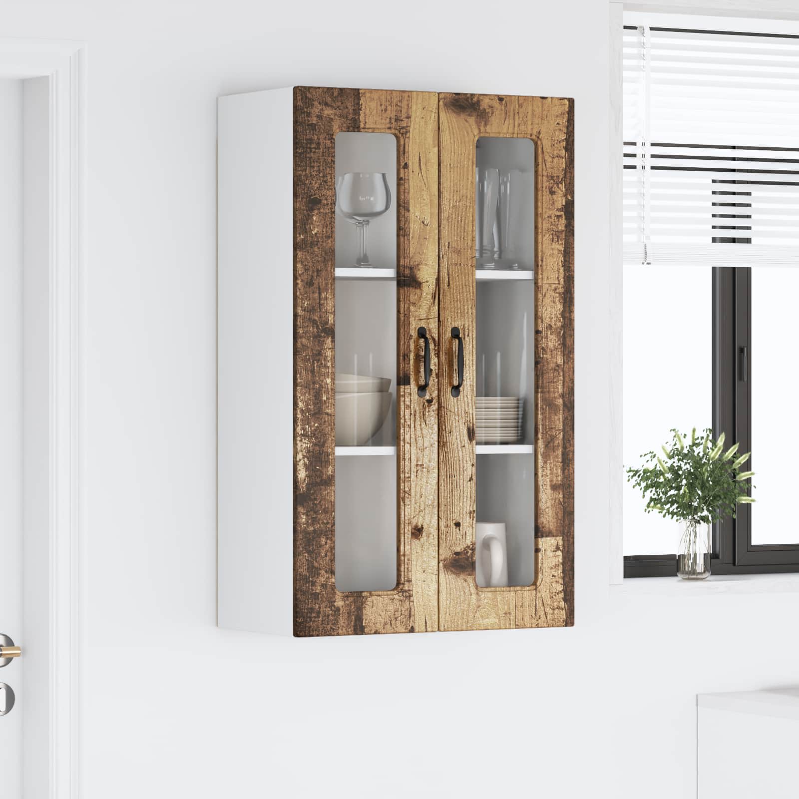 Painel de lava-louça kalmar madeira antiga 60 x 31 x 100 cm