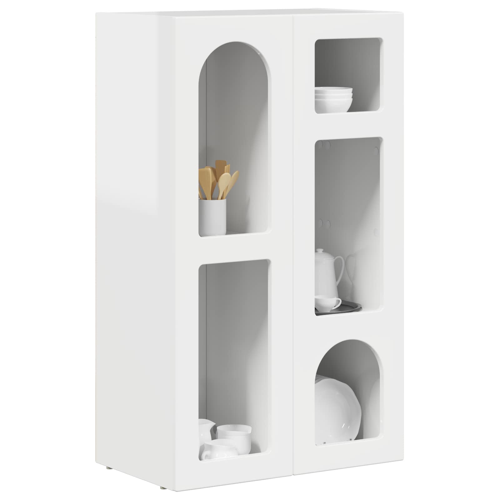 Buffet elst branco brilhante 59 x 35 x 100,5 cm
