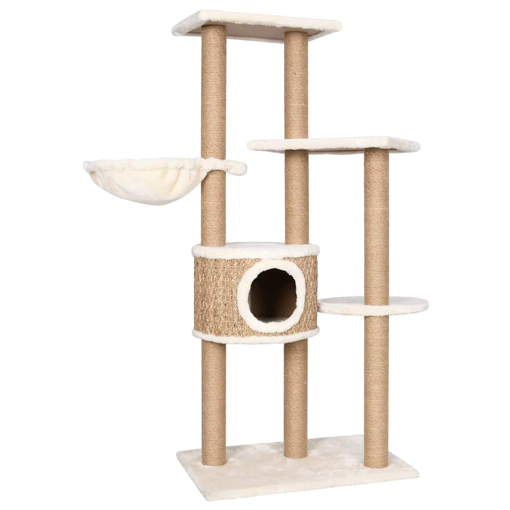 Árvore para gatos c/ postes arranhadores 126 cm erva marinha