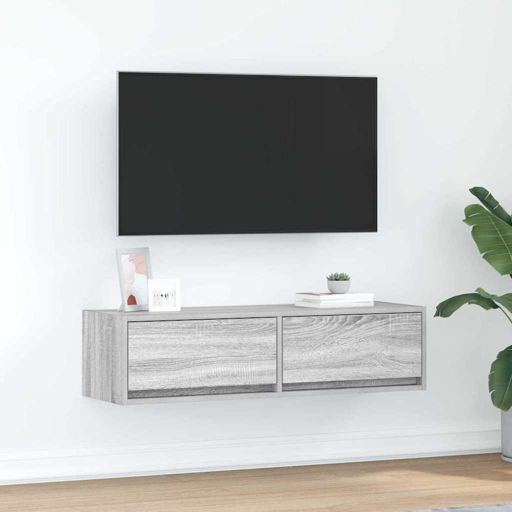 Gabinete para TV 100 x 31 x 25,5 cm sonoma cinzento