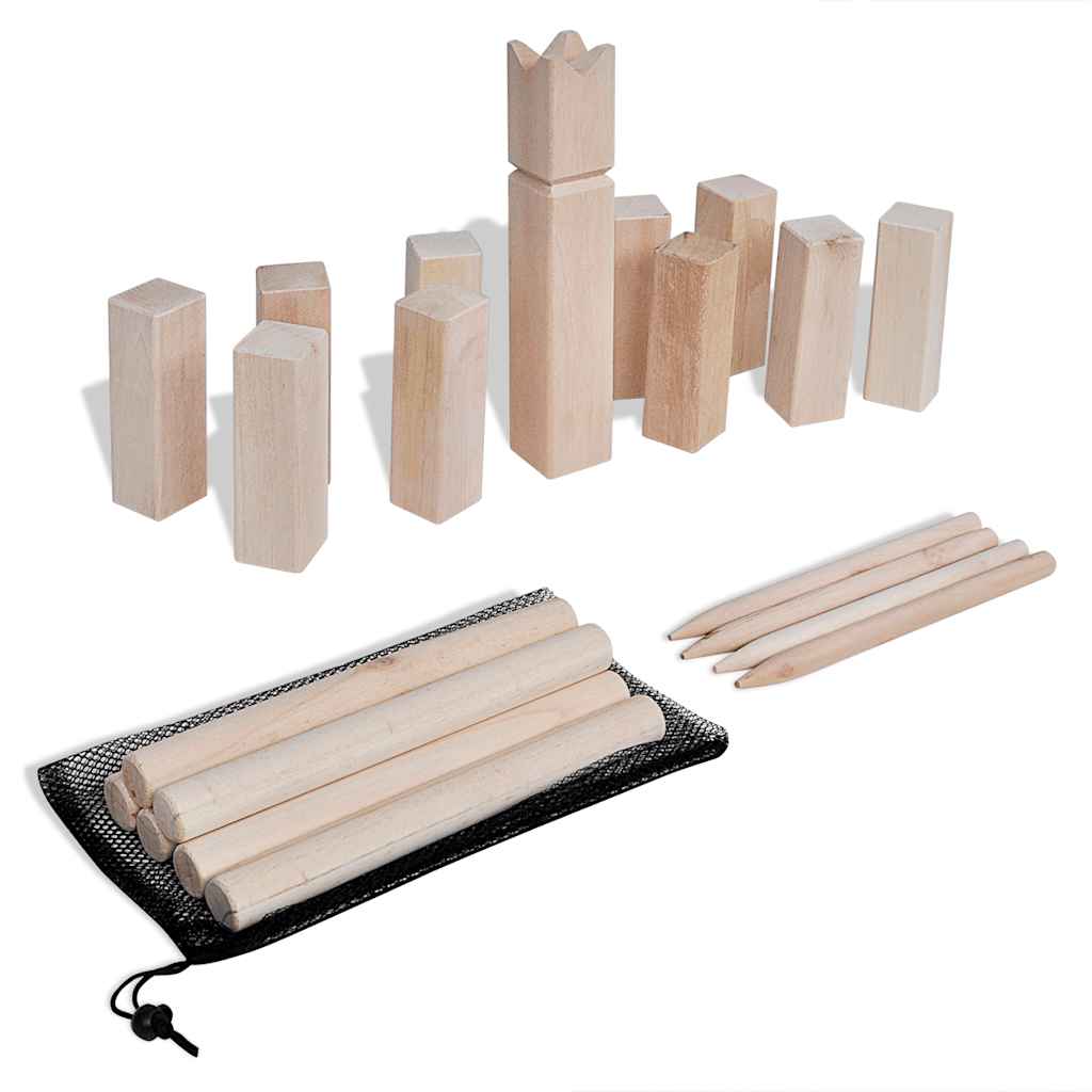 Conjunto de jogo kubb madeira