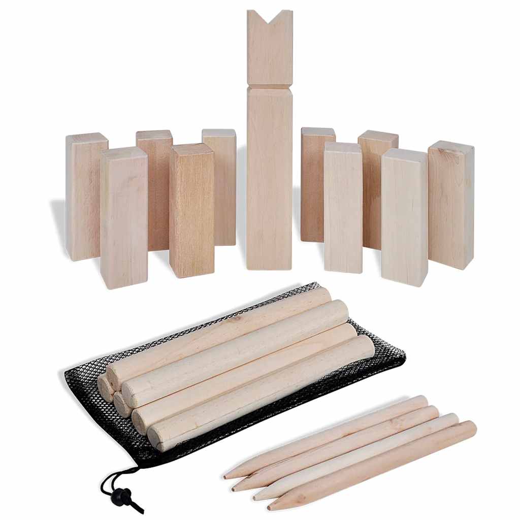 Conjunto de jogo kubb madeira