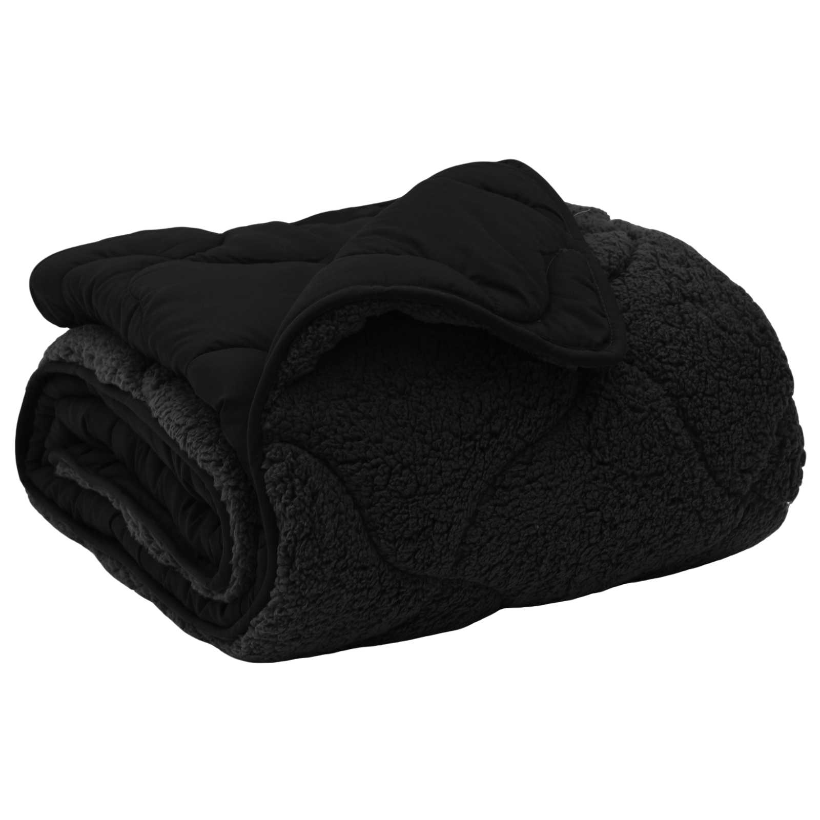Edredom de inverno colchonete preto 155 x 220 cm