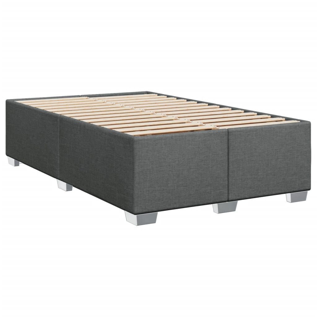 Estrutura de cama sem colchão 120x200 cm tecido cinzento-escuro