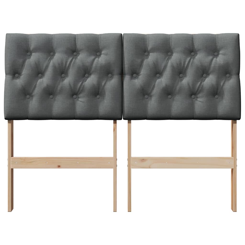 Cabeceira estofada cinza escuro 120 cm