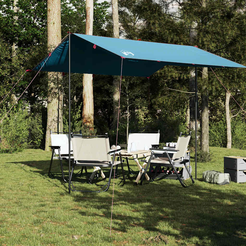 Lona de campismo 300x294 cm impermeável azul
